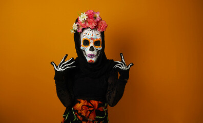 Day of the dead, sugar skull, halloween, calavera Catrina, Catrina costume.