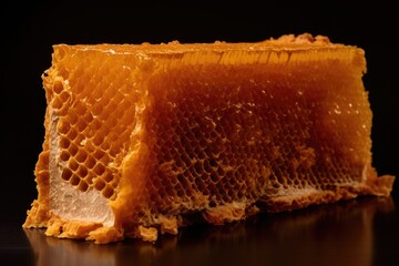 Poster - uncapped honeycomb frame with sticky honey