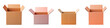 © The 2R Artificiality - Cardboard box mockup on a transparent background for design purposes