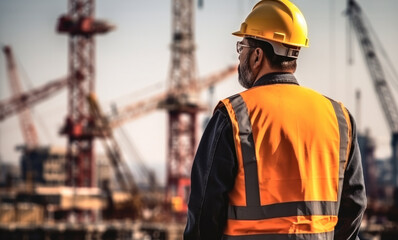 Aufkleber - Professional Engineer inspector in helmet working and analyzing data on mobile device on oil and gas.