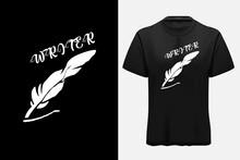 TOOLOUD White Feather Man Dark T-Shirt Design 