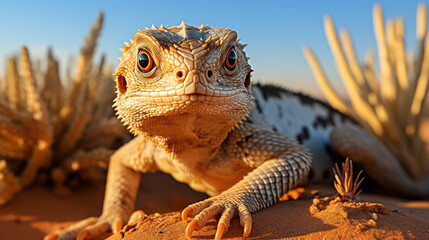 Wall Mural - close up of a lizard