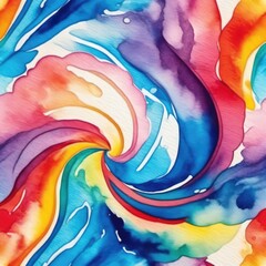 Wall Mural - vibrant watercolor abstract with a burst of rainbow colors. perfect for lgbtq+ pride events, celebra