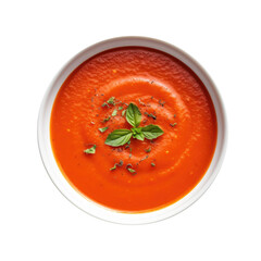 Wall Mural - Bowl of Tomato Soup Isolated on a Transparent Background