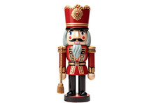 Wooden Nutcracker Isolated On Transparent Background, Generative AI