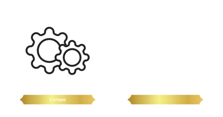 Wall Mural - two editable outline icons from other concept. thin line icons such as 7 other, tings vector.