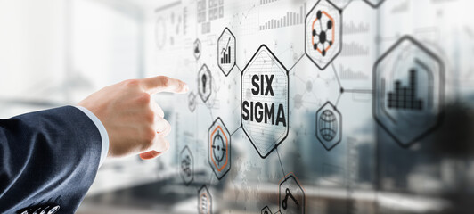 Wall Mural - Six sigma - set of techniques and tools for process improvement 2023