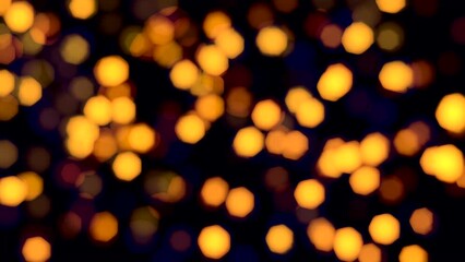Wall Mural - Abstract Christmas Halloween Orange Purple Bokeh Lights Background Loop