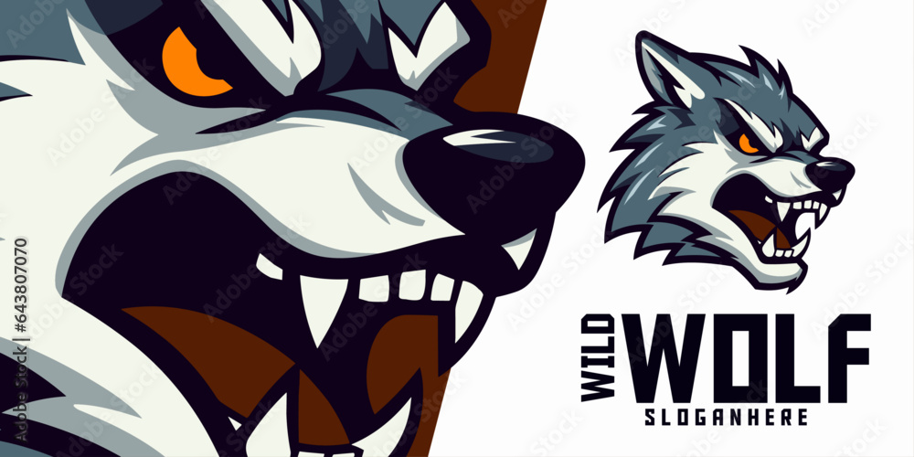 Wild Wolf Illustration: Logo, Mascot, Illustration, Vector Graphics for ...