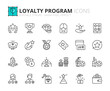 © spiral media - Simple set of outline icons about loyalty program