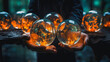 © Daniel - A trees in a transparent glass balls in the hands. Environmental Protection. Ecology. Generative AI