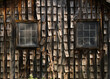 © Andrew Kornylak - Side of an old cabin sided with longleaf pine wood shingles