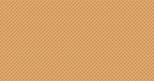 Vector Illustration Seamless Background Pattern Texture Wafer Waffle. Ice Cream Cone Vector Texture 