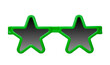 Star shaped green novelty sunglasses
