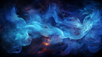 Wall Mural - Blue fire background
