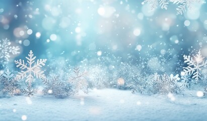 Wall Mural - winter landscape background, generative ai.
