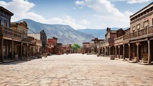 Background Old Western Town With Saloon Facades.cool Wallpaper	