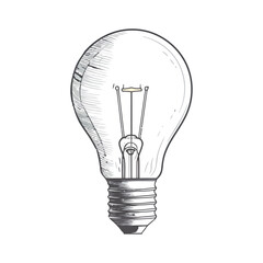 Sticker - light bulb vector illustration