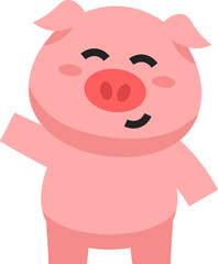 Wall Mural - Cute Pig Illustration