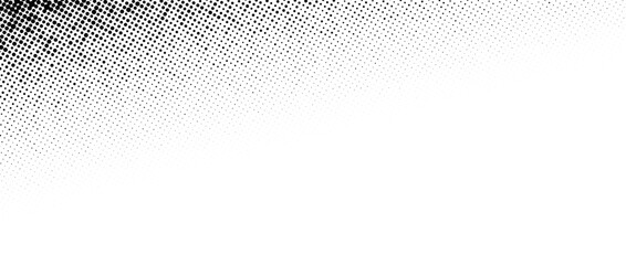 Corner halftone texture. Dotted gradient pattern background. Abstract faded comic pop art wallpaper. Vanishing spotted design backdrop for print, banner, poster, flyer, cover. Vector