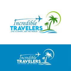 Holiday and travel logo design idea