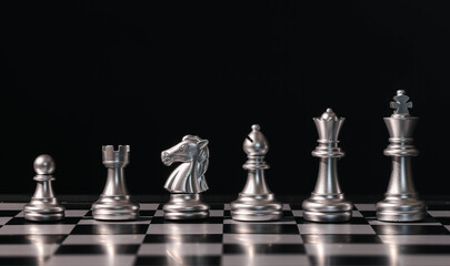 chess board game Successful competition uses intelligence, thinking, strategic leadership and planning.