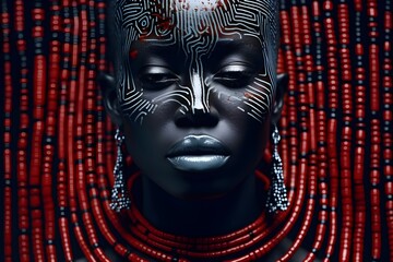 african woman with tattoos on face 