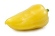Yellow pepper on a white background. Natural yellow pepper close-up.