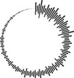 © Chorna_L - Circle sound wave. Audio music equalizer. Round circular icon. Spectrum radial pattern and frequency frame