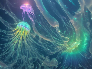 jellyfish in the sea