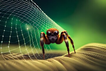 spider in a net
