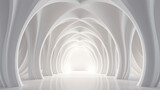 Fototapeta Przestrzenne - abstract architecture background arched interior 3d render