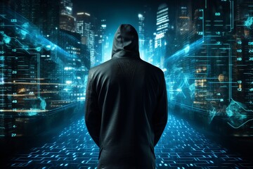concept of cyber security vesus cyber attack/hacker