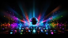 Neon Disco Party Background