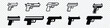 © marufpro555777 - Pistol vector icon. Gun Icon. Weapon Vector. Military Equipment Illustration Logo Template. Gun icon, Gun, pistol, handgun icon. Weapon concept, Pistol Gun Icons Vector Illustration