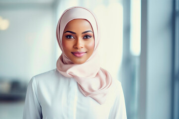 muslim businesswoman in an office