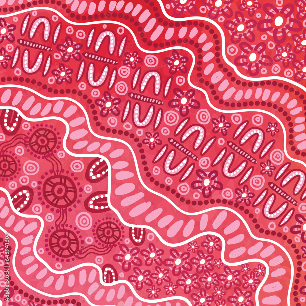 Dot art vector painting from Aboriginal culture Stock Vector | Adobe Stock