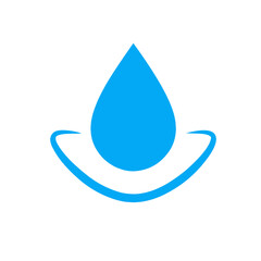 Poster - water drop with wave icon