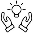 © kiran Shastry - Outline Hand Idea icon