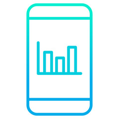 Wall Mural - Outline gradient Mobile Analytics icon