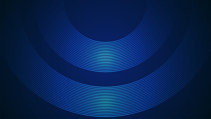 Wall Mural - dark blue simple abstract background with lines in a curved style geometric style as the main elemen