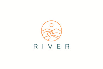 Canvas Print - River Mountain Hill Logo Badge