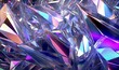3d render, abstract crystal background, macro texture of a faceted glass, modern colorful wallpaper with spectrum light, Generative AI