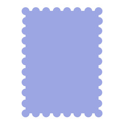 Canvas Print - Postage stamp rectangle shape flat illustration