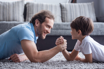 Wall Mural - Father and son