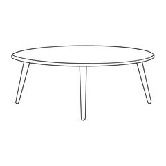 Sticker - Coffee table outline illustration