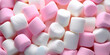 Background made of a lot of white and generic marshmallows