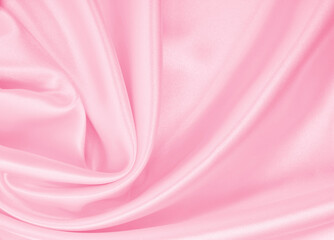 Wall Mural - Smooth elegant pink silk or satin texture as wedding background. Luxurious background design
