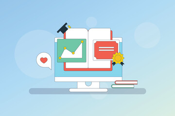Wall Mural - digital marketing course certification, online courses and tutorials, skill development, digital edu