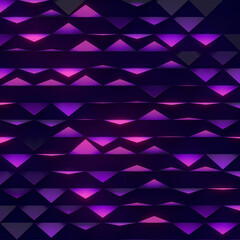 Fototapete - Digital illustration of a simple geometric pattern of triangular shapes on a dark background. 3d rendering